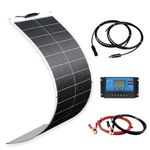 XINPUGUANG 100W 12V Flexible Solar Panel Kit: 100 Watts Flexible Solar Panel + 10A PWM Charge Controller for RV Boat Cabin Motorhome Caravan Camper Trailer (100W New)