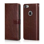 WOW IMAGINE Shock Proof Flip Case Back Cover for Apple iPhone 7/8 (Flexible | Leather Finish | Card Pockets Wallet & Stand | Chestnut Brown)