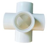 DEHRAN UPVC 5-Way Elbow 1" inchi (32mm) Pipe Fitting for Green House Project Home Office Water Fitting Furniture and Plumbing Projects White Color (5)