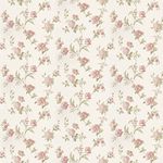 MyTinyWorld Pack of 5 Dolls House Mixed Pink Flowers On Pale White Wallpaper Sheets