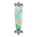 Yocaher Geometric Series Longboard Skateboard Complete Pintail Cruiser w/Black Widow Premium Black Grip Tape, Heavy Duty Aluminum Alloy Truck, 70mm Longboard Wheels - Geometric Green