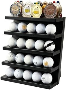 Jialitang 100% Solid Cypress Wood Golf Ball Display (Black)
