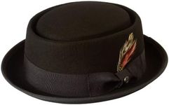 Stingy Brim Black Pork Pie Hat 100%