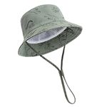 DRESHOW Baby Sun Hat Toddler Sun Protection Animal Cap Unisex Summer Bucket Hat with Chin Strap UPF 50+