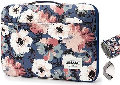 Kinmac 360° Protective 13 inch-13.5 inch Waterproof Laptop Case Bag Sleeve with Handle for 13.3" MacBook Air | 13" MacBook Pro Retina and 13.3 inch 13.5 inch Laptop (Camellia)