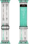 ZOX Apple Watch Band – Never Give Up | Soft, Adjustable Elastic Band with Motivational Affirmations and Beautiful Artwork – Gifts for Men, Women & Kids (38/40/41 MM)