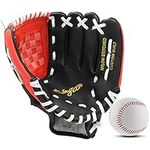 Baseball Glove and Ball Set for Kids Youth Adult, Softball Glove 9.5''-12.5'', Baseball Mitt Left Hand Glove, Right Hand Throw