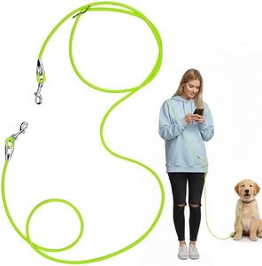 Léwind 8.2ft Hands Free Dog Leash,Versatile Waist & Crossbody Lead for Medium Dogs,Waterproof & Adjustable for Running Jogging Walking, 360° Swivel Metal Buckle (Green)