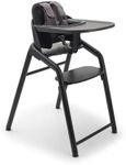 Bugaboo Giraffe Wooden Baby High Chair – Adjustable in 1 Second, Ergonomic & Easy Clean Highchair – Suitable from Birth with Newborn Set (Sold Separately) – FSC Beechwood & Bioplastic Design - Black