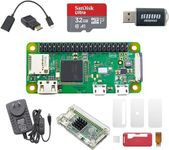 DIGISHUO Raspberry Pi Zero WH Complete Kit 1GHz 512M Wtih Two Case 32G Sandisk Card Mini HDMI&Micro USB&GPIO Header (Raspberry Pi Zero WH 8 in 1 Kit)