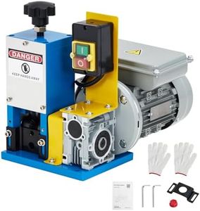 Automatic Electric Wire Stripper Machine, 1.5-25mm(0.05-1in) Stripping Range, 60ft/min High Speed with Alloy Steel Blades for Scrap Cable Recycling, Easy Adjustment & Emergency Stop