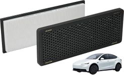 Tesla Model Y Front Trunk HEPA Carbon Air Filters Kit - (2x HEPA filters and 2x Carbon filters per package) - 4 packs per package with installation tools