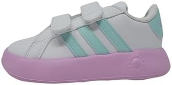 adidas Unisex-Baby Grand Court 2.0, Pink/White, 8 Infant