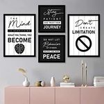 kotart - Motivational Quotes Framed Posters For Home And Office Wall Decor (11 X 14 Inch Framed) (Black)