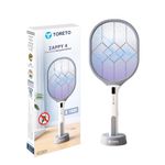 Toreto Mosquito Killer Racket Bat | 2in1 Auto Mode | UV Light | Mosquito Swatter/Zapper | Dense and Powerful Net | Electric Insect Killer Bat | Rechargeable Powerful Battery | Made in India