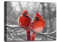 Cardinal Wall Art Winter Picture Re