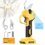 Cordless Electric Pruning Shears: 1.5-2 Inch Portable Pruning Shears for DeWalt 20V Battery (No Battery) - Garden Pruners Tool with LCD Display & SK7 Blades for Tree, Branch, and Grass Trimming