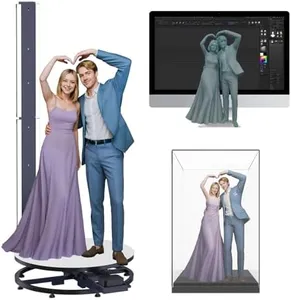 RIXZSIW Full Body 3D Scanner for 3D Printing, Metrology-Grade Precision 3D Printer Scanner 6 12MP Cameras, Companion 3D Modeling Software CHACKTOK-3D, with Computer Box, for People Up to 2 Meters