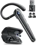 Eigsupia Bluetooth Headset V5.4, Wireless Bluetooth Earpiece with USB Dongle and Charging Case, Hands Free Noise Canceling Headphones with Dual-Mic for Computer Cell Phones Trucker Home Office Work