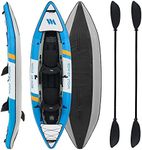 WOLF ARMOR Inflatable Recreational Touring Kayak with EVA Padded Seats, 2 Person Tandem inflatable Kayak with All the Accessories, Lake, River, and Ocean Kayaks Boat for Fishing, Travel, and Adventure