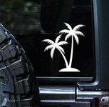 Sunset Graphics & Decals Palm Tree Decal Vinyl Car Sticker Tropical Beach | Cars Trucks Vans Walls Laptop | White | 4.5 inches | SGD000038