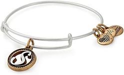 Alex and Ani Women's Initial S Charm Bangle Two-Tone One Size