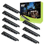 KAQUR 8-Pack 12 inch 3W LED Hardscape Paver Lighting,12V AC/DC Low Voltage Landscape Step Light,Outdoor IP65 Waterproof Retaining Wall Light,Soft White 2700K,ETL Listed,50,000 Hours Lifespan