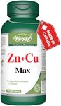 VORST Zinc 50mg + Copper 8mg 120 Vegan Capsules Max Strength Supplement | Helps With Immune Function | 1 Bottle