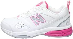 New Balance Women's 623 V3 Casual Comfort Cross Trainer, White/Pink, 9.5 XW