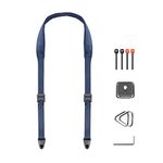 PGYTECH Camera Shoulder Strap Quick Release Wide Camera Straps for Photographers 110-152 CM Adjustable Camera Neck Strap for DSLR SLR (Dark Blue)