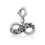 FOURSEVEN Infinity Charm Pendant - Fits in Bracelets, Chains and Necklace - 925 Sterling Silver Jewellery for Men and Women (Best Gift for Him/Her) Valentines Day Gifts