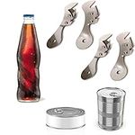 4 Pcs Auxiliary Can Opener Smooth Edge Can Opener Safe Cut Can Opener Stainless Steel Cutting Can Opener for Kitchen,Restaurant Camping and Traveling,Home Portable Camping and Travel