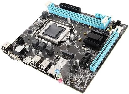VBESTLIFE Placa Base H61 LGA1155 para Computadora de Escritorio, DDR3 de Doble Canal, M.2 NVMe NGFF, Placa Base M ATX Compatible con Salida VGA y HDMI