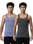 Levi's Men's Style #015 Sports Regular Fit Solid (015-VEST_Dk. Grey, Blue Melange_L)