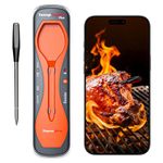 ThermoPro TempSpike Plus 600FT Wireless Meat Thermometer with Upgraded Ultra-Thin Probe, Bluetooth Meat Thermometer Wireless for Outside Grill, Smoker Thermometer for BBQ Oven Rotisserie Sous Vide