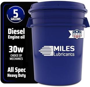 MILES LUBRICANTS SAE 30W Heavy Duty Motor Oil 5 Gallon Pail - High Zinc Diesel Engine Oil, Conventional Motor Oil for Trucks, Tractors, Heavy Equipment - API Certified