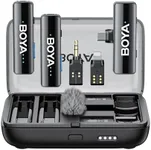 BOYA BOYALINK 2 Wireless Lavalier Microphone for iPhone Camera Android, Mini Lapel Mic, 48 KHz 24 Bit, 6mm Mic, 1000ft, 30h Use, Noise Cancelling, Clip on Mic USB-C/Lightning/3.5mm TRS, Vlog, iPad