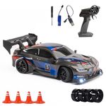L.O.T Toys Ghost Remote Control Car | 20Kmph, 2.4Ghz | Rc Drifting Car, Rc Car 4x4, Drift Car Remote Control, Birthday Gift, Flexible PVC Shell, Long Range, Multi LED Lights (Underground Black)