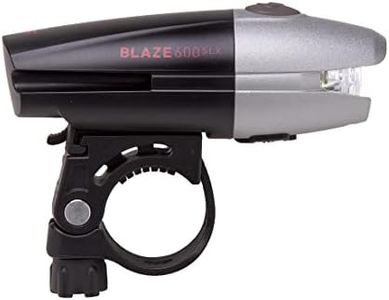 Planet Bike Blaze® 600 SLX Bike Light, Front White Headlight with Amber Side Light, 5 Modes, Super Bright Up to 600 Lumens, USB Rechargeable, Bike Flashlight