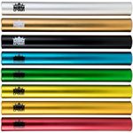 Crown Sporting Goods Standard Junior-Size Aluminum Track & Field Relay Batons-Set of 8 Assorted Colors