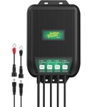 Battery Tender WaveCharge Pro 4 Bank Marine Battery Charger- 12V 40 AMP (10Amps X 4 Batteries) - Fully Automatic Weatherproof Onboard Battery Charger and Maintainer - 022-1009-DL-WH