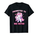 Promoted to Big Sister Unicorn Sisters Baby Announcement T-Shirt