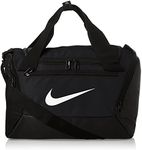 NIKE Brasilia X-Small Duffel - 9.0, Black/Black/White, Misc