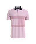 Tommy Hilfiger Men's Short Sleeve Moisture Wicking Stretch Polo Shirt with Quick Dry + UV Protection, Light Pink, XX-Large