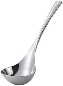 Wenkoni SUS 304 Non-Magnetic Heavy-Weight Stainless Steel Hollow Handle Gravy Soup Spoon,Soup Ladle (Color:Silver).