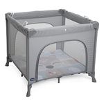 Chicco Open Box Playpen, Travel Cot for Babies and Toddlers from Birth to 15 kg, Foldable and Compact with Play Mat, Mesh Window, 4 Handles and Carry Bag