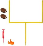 GoSports 8 ft PRO Kick Challenge Field Goal Post Set with 2 Footballs and Kicking Tee - Life Sized Backyard Field Goal for Kids & Adults