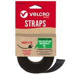 VELCRO® Brand | Eco One-Wrap Reusable Straps | Reusable, Flexible & Versatile All Purpose Straps for Home Improvement | Black | 25mm x 3m