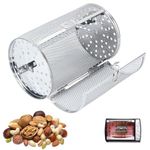 Supvox® Stainless Steel Rotating Grilled Basket Rotisserie Basket, Electric Oven Baking Cage Grill for Air Fryer and Oven, Rolling Grilling Baskets for Grilling (9.05 x 4.72 inch)