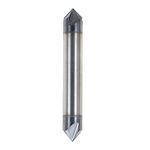 waltyotur 3/8 Inch 4 Flute Carbide End Mill Double Start Spiral 2-1/2 Inch Overall Length x 3/8 Inch Shank Diameter Suitable for Aluminum Cutting Non Ferrous Metals 1 Pcs